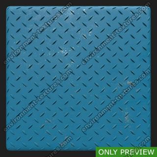 PBR painted metal floor blue preview 0002